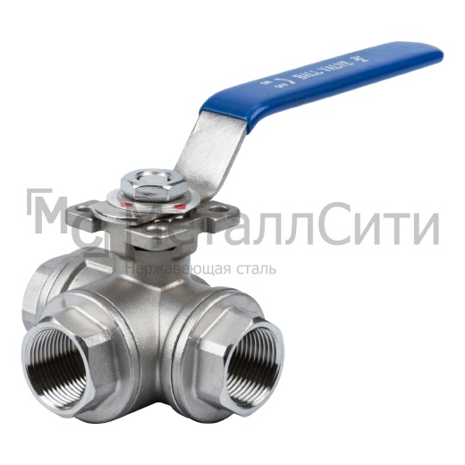 Кран шаровый 3-ходовой Т-обр. DN25  (33,7мм, 1