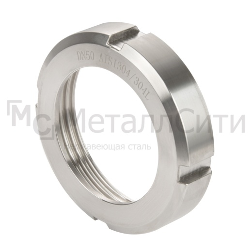 Гайка шлицевая DIN DN 15 AISI 304
