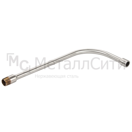 Трубка демп угл без/к  G1/2 н.р. усил.нерж. короткая